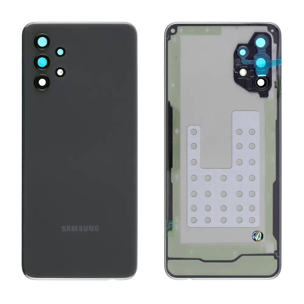 Samsung A326F Galaxy A32 5G - Battery Door + Battery Door Adhesive + Back Camera Lens and Bezel Black OEM