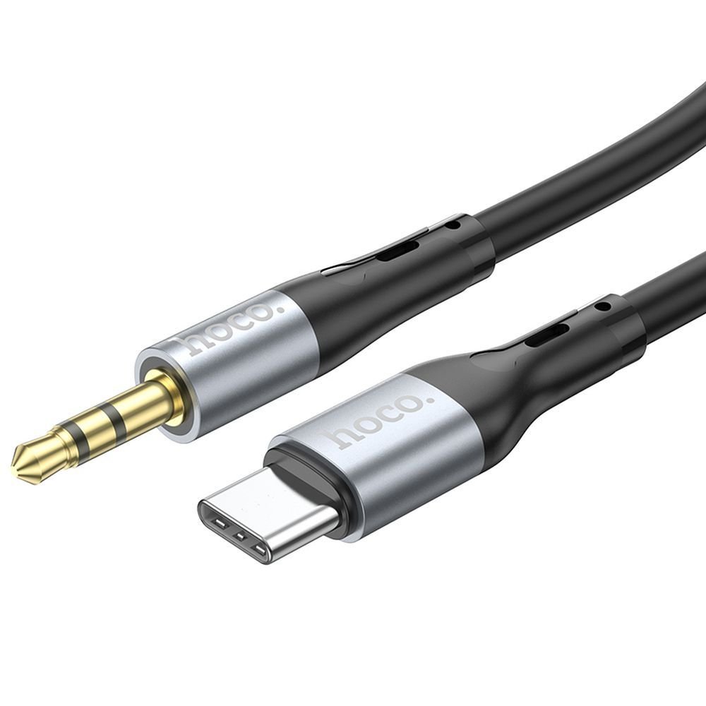 Cable AUX Jack 3,5mm to USB-C Hoco 1m UPA22 black