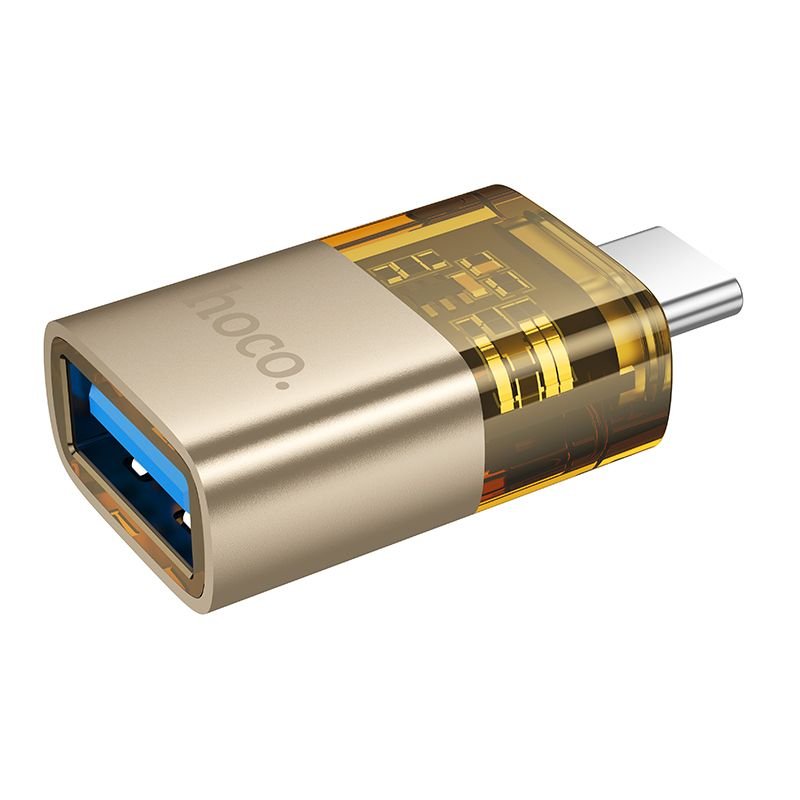 Adapter OTG USB-C to USB-A Hoco UA36B gold