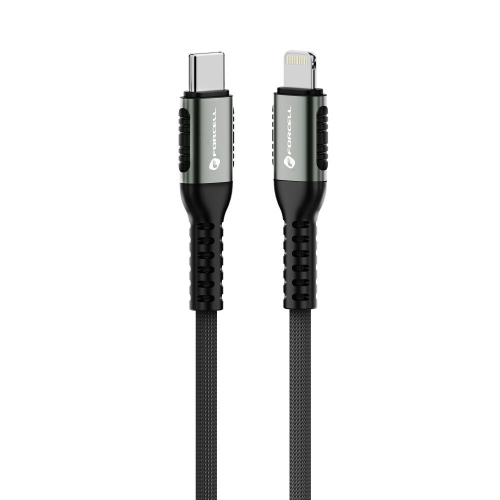 Cable USB-C to Lightning Forcell F-Energy PD 3A 27W Cafule 3m C259 black