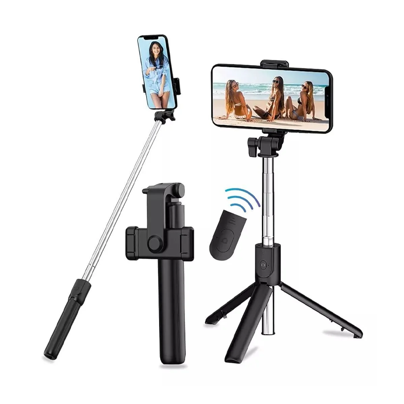 Selfie Stick με τρίποδο και ασύρματο τηλεχειριστήριο Bluetooth Havit ST7033 (Μαύρο)