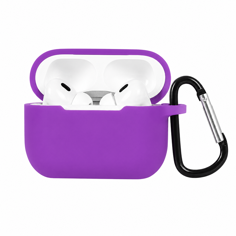 Θήκη Σιλικόνης με καραμπίνερ για AirPods 3 Μωβ