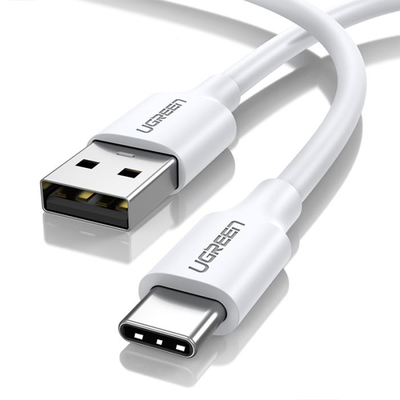 UGREEN Cable USB-A-Type-C, 2m, 3A, Nickel plating white – US287 / 60123