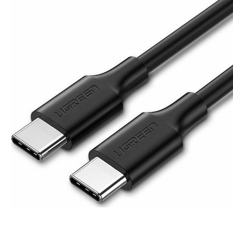 UGREEN Καλώδιο USB-C σε USB-C, 2m, 3A, Μαύρο με Νικέλινη Επικάλυψη – US286 / 10306