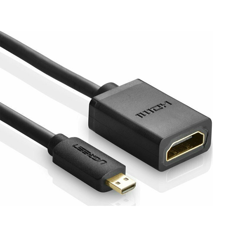 UGREEN Cable HDMI female - micro HDMI male, 0.20m 4K black - 20134 / 20134