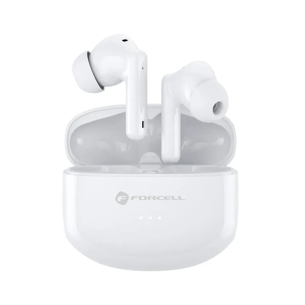 Ασύρματα ακουστικά Forcell F-Audio Clear Sound TWS Λευκά